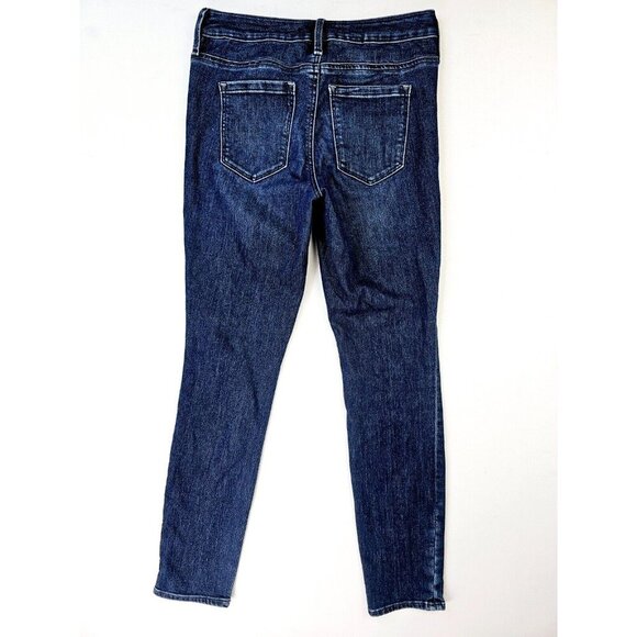 Athleta Size 0 Womens Dark Wash 30" Inseam Sculptek Skinny Blue Denim Logo Jeans - Picture 1 of 14